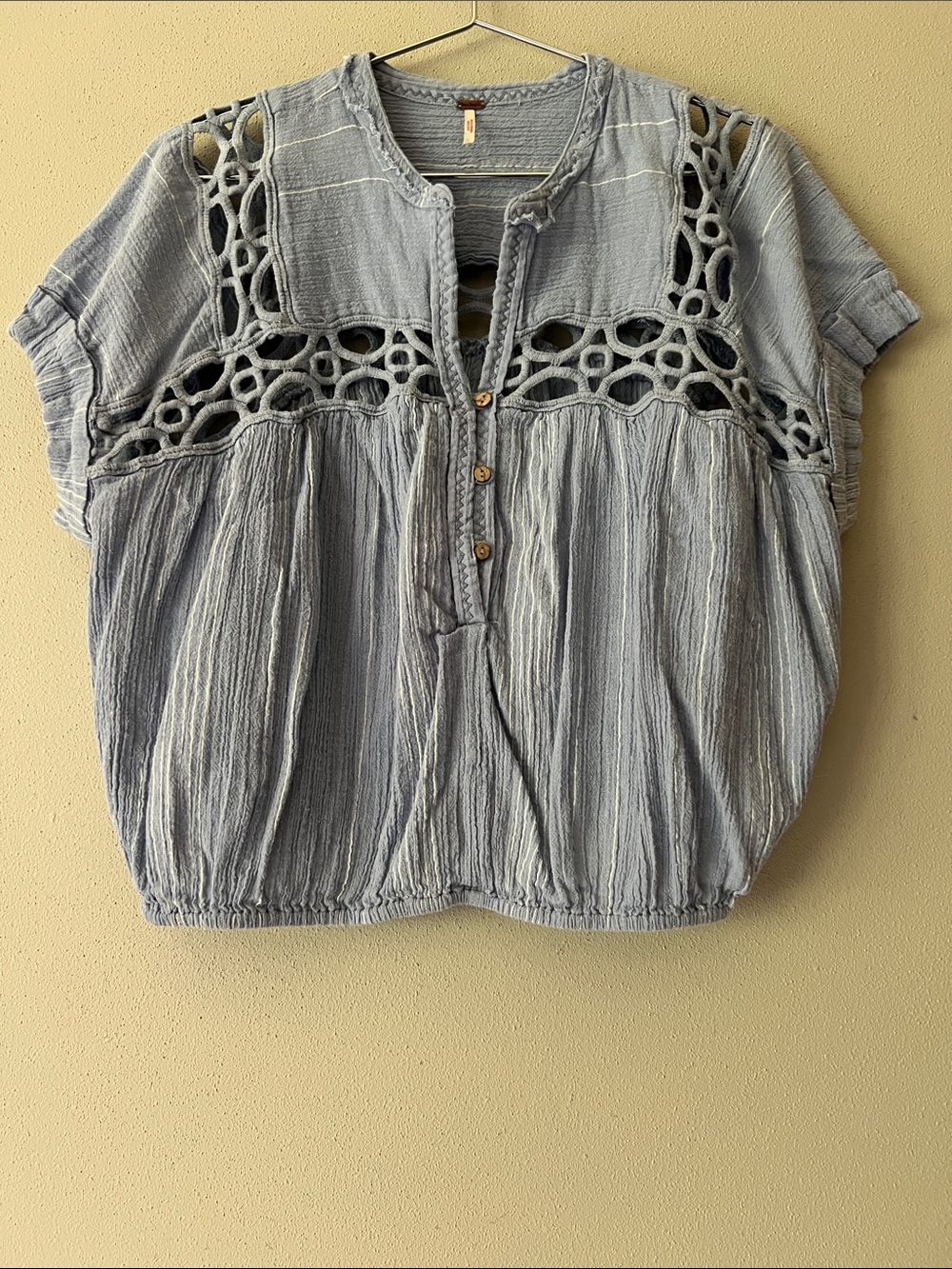 FREE PEOPLE Cedar Lace Pullover Top - Picture 2 of 6
